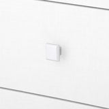 Villa & House Chiffon White Morgan Grasscloth 3-Drawer Side Table