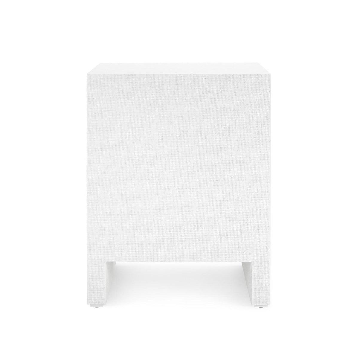 Villa & House Chiffon White Morgan Grasscloth 3-Drawer Side Table