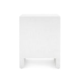 Villa & House Chiffon White Morgan Grasscloth 3-Drawer Side Table