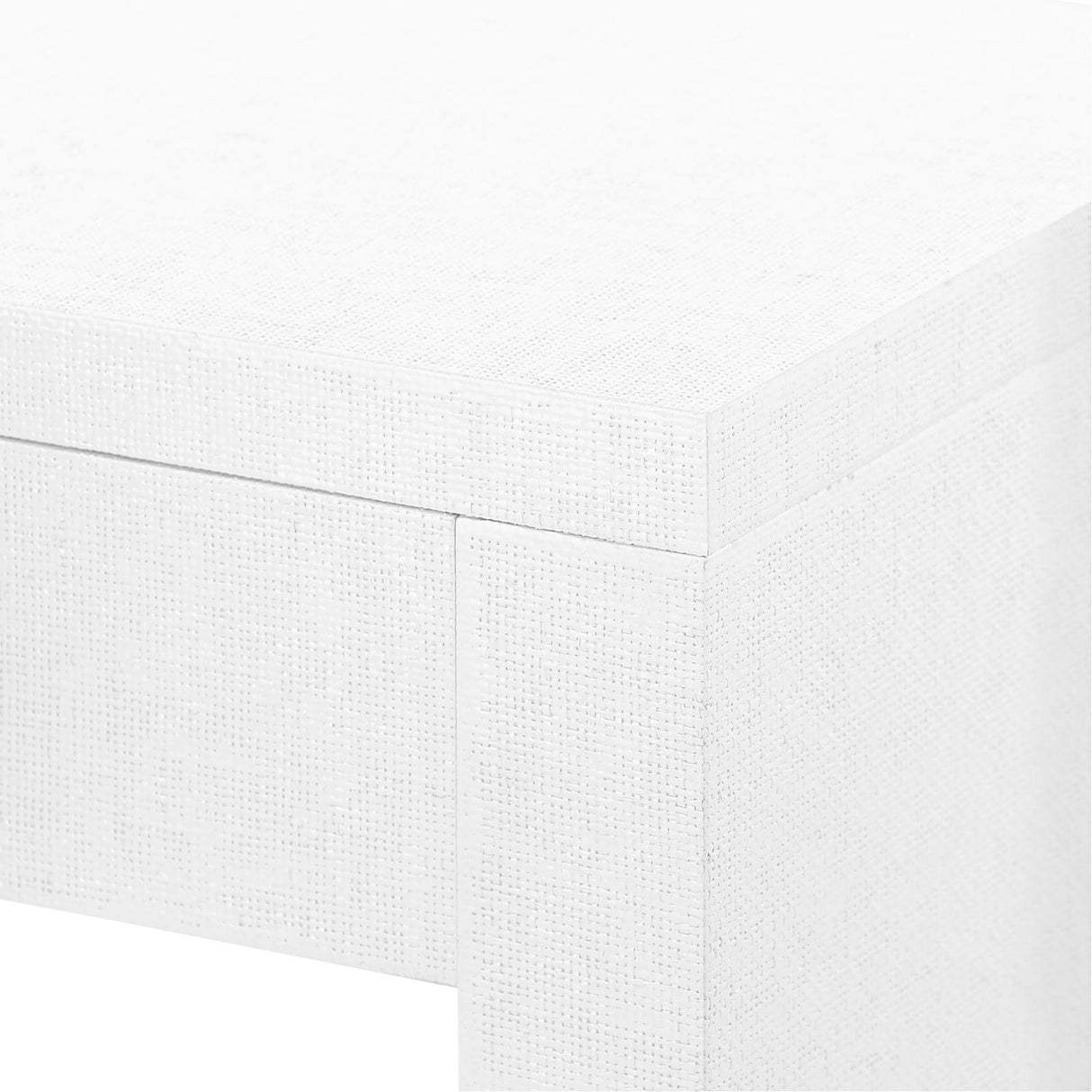 Villa & House Chiffon White Morgan Grasscloth Console Table