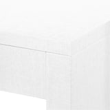Villa & House Chiffon White Morgan Grasscloth Console Table