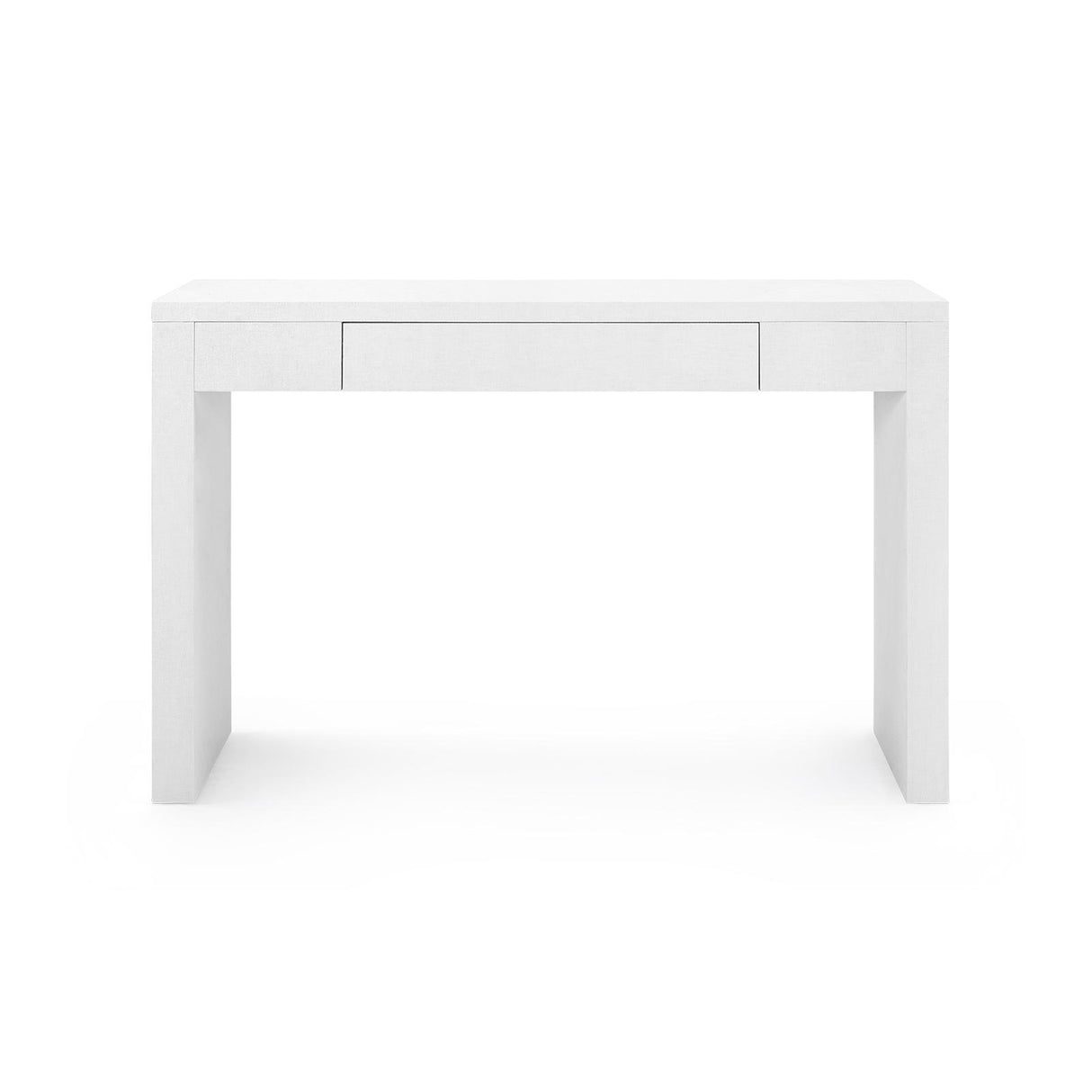 Villa & House Chiffon White Morgan Grasscloth Console Table