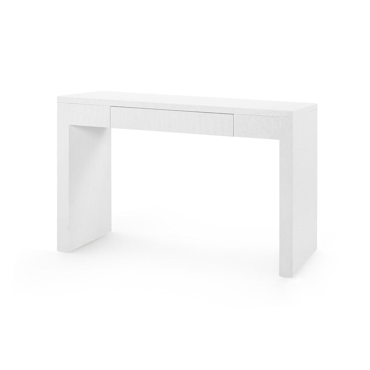 Villa & House Chiffon White Morgan Grasscloth Console Table