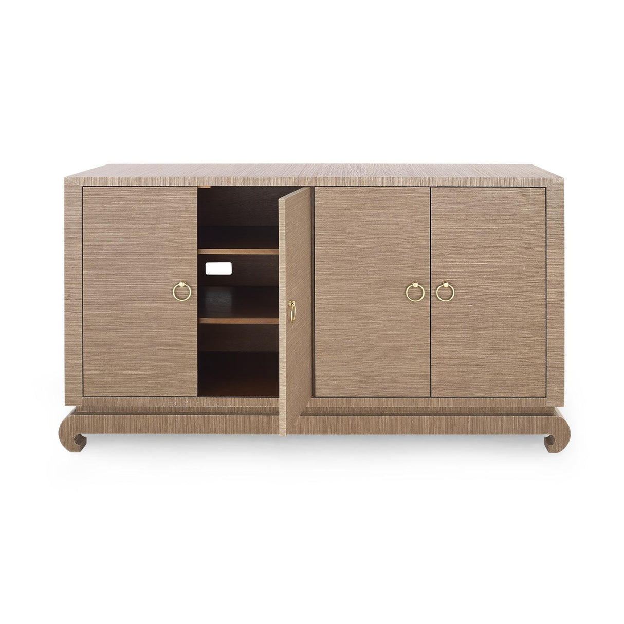 Villa & House Flax Brown Meredith 4-Door Cabinet