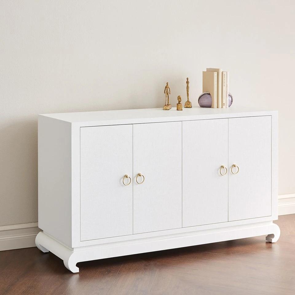 Villa & House Chiffon White Meredith 4-Door Cabinet