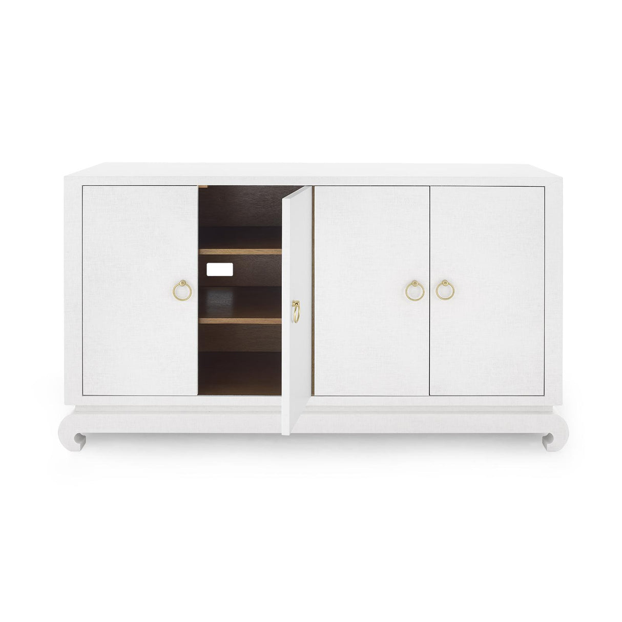 Villa & House Chiffon White Meredith 4-Door Cabinet