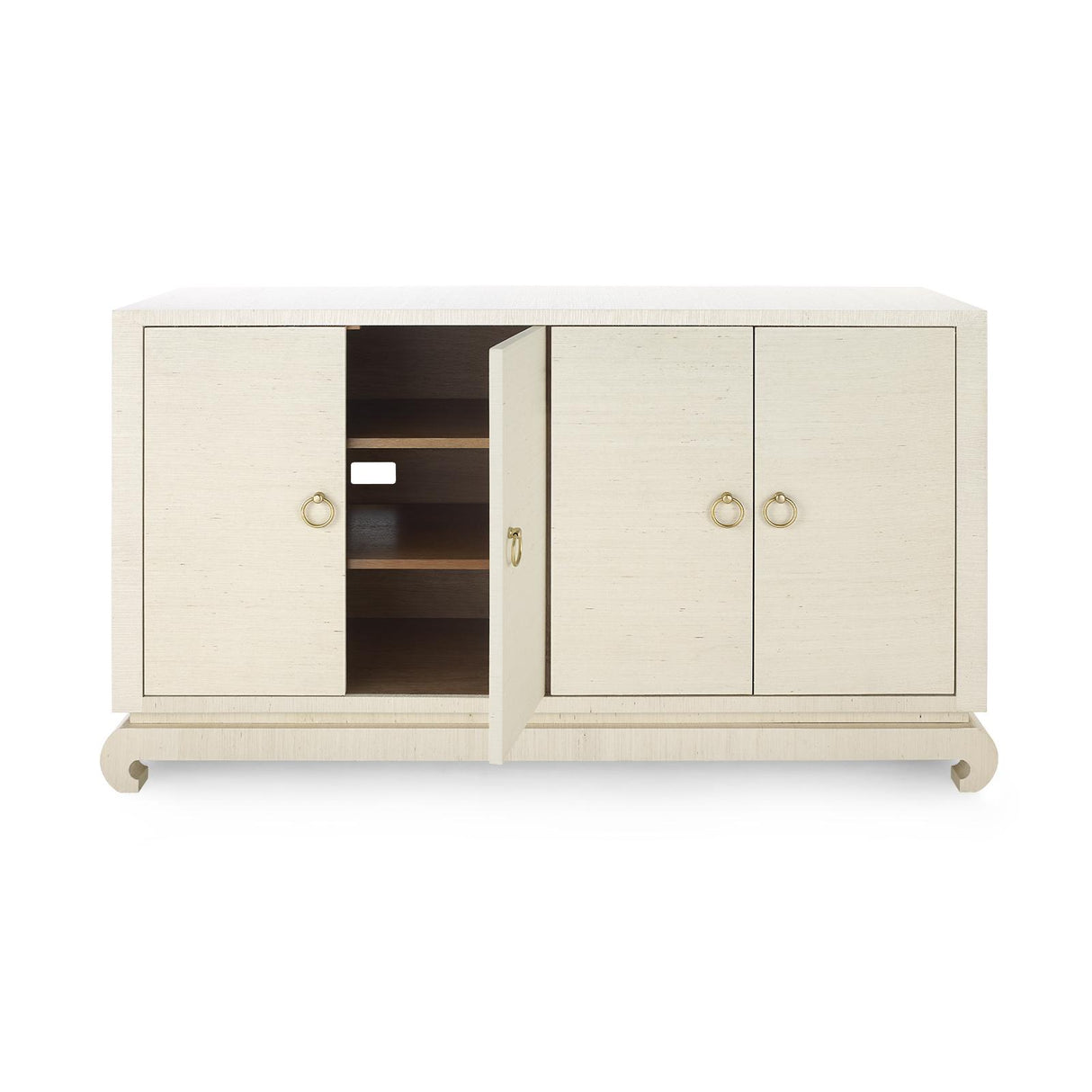 Villa & House Canvas Cream Meredith 4-Door Cabinet