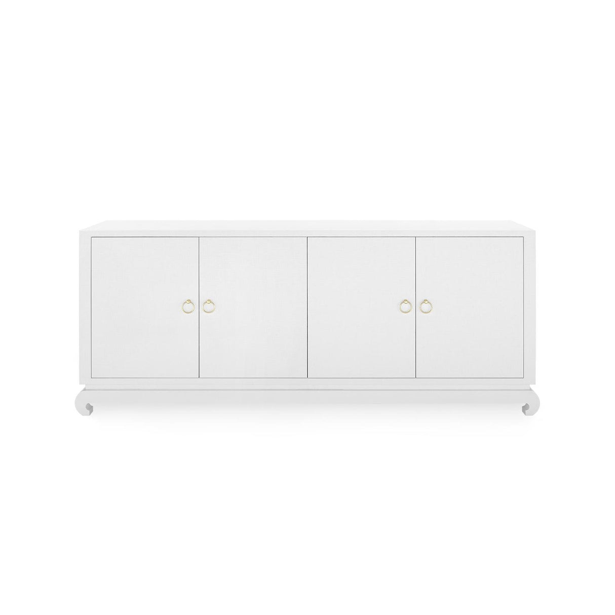 Villa & House Chiffon White Meredith Extra Large 4-Door Cabinet