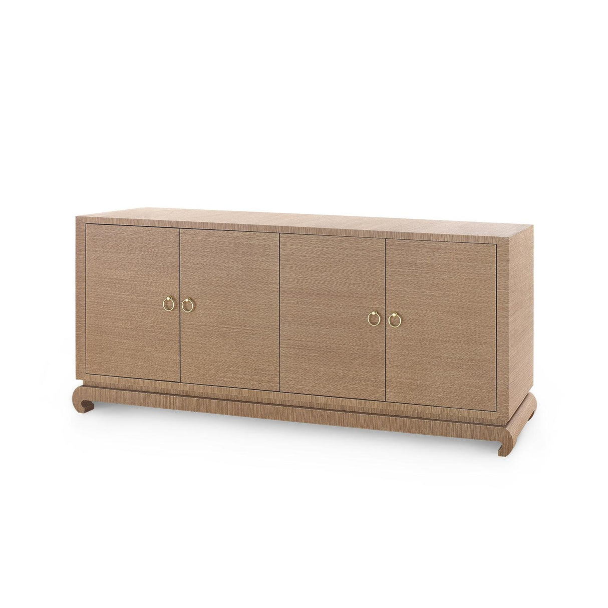 Villa & House Flax Brown Meredith Extra Large 4-Door Cabinet
