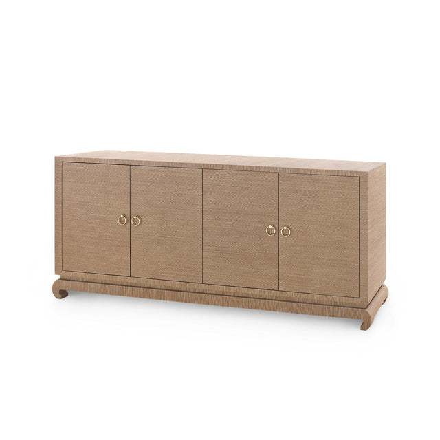 Villa & House Flax Brown Meredith Extra Large 4-Door Cabinet