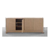 Villa & House Flax Brown Meredith Extra Large 4-Door Cabinet