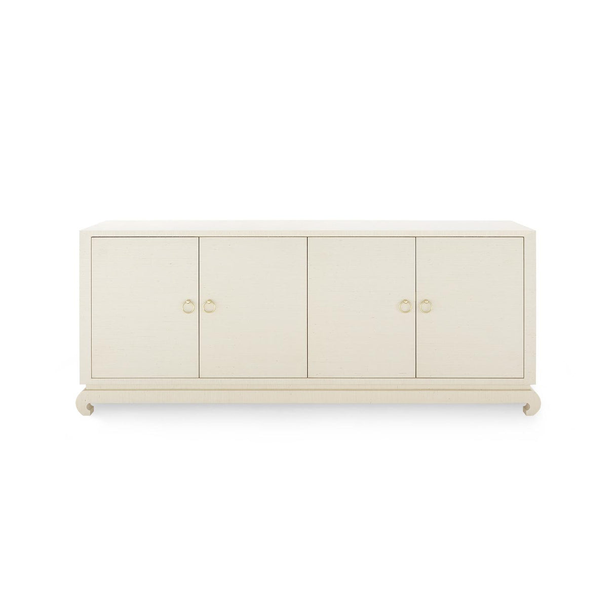 Villa & House Canvas Cream Meredith Extra Large 4-Door Cabinet