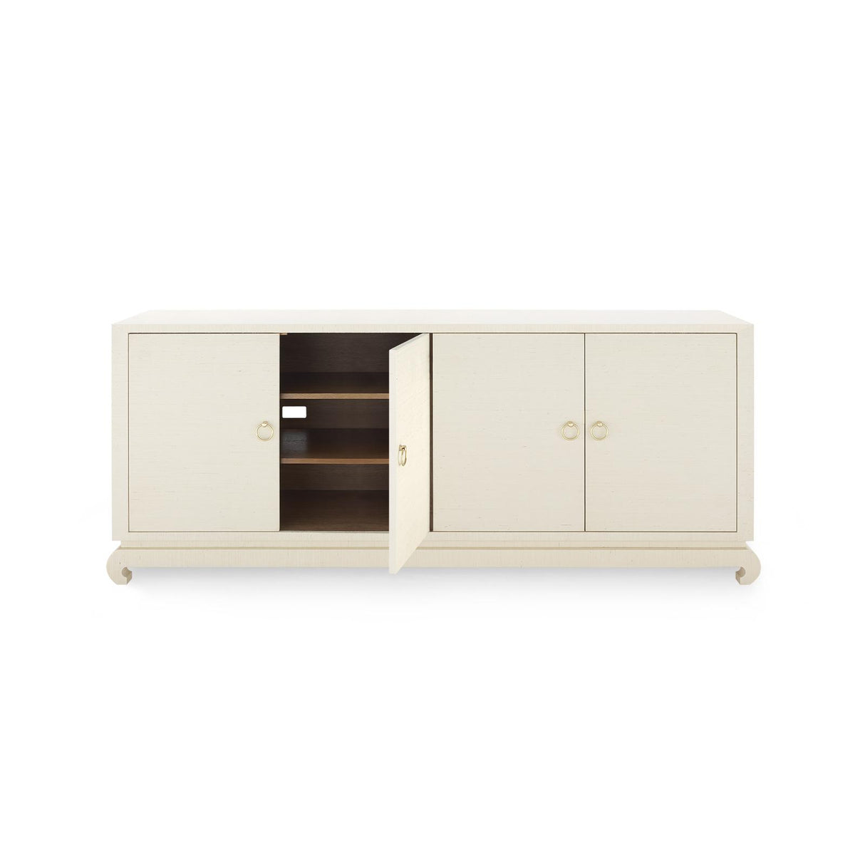 Villa & House Canvas Cream Meredith Extra Large 4-Door Cabinet