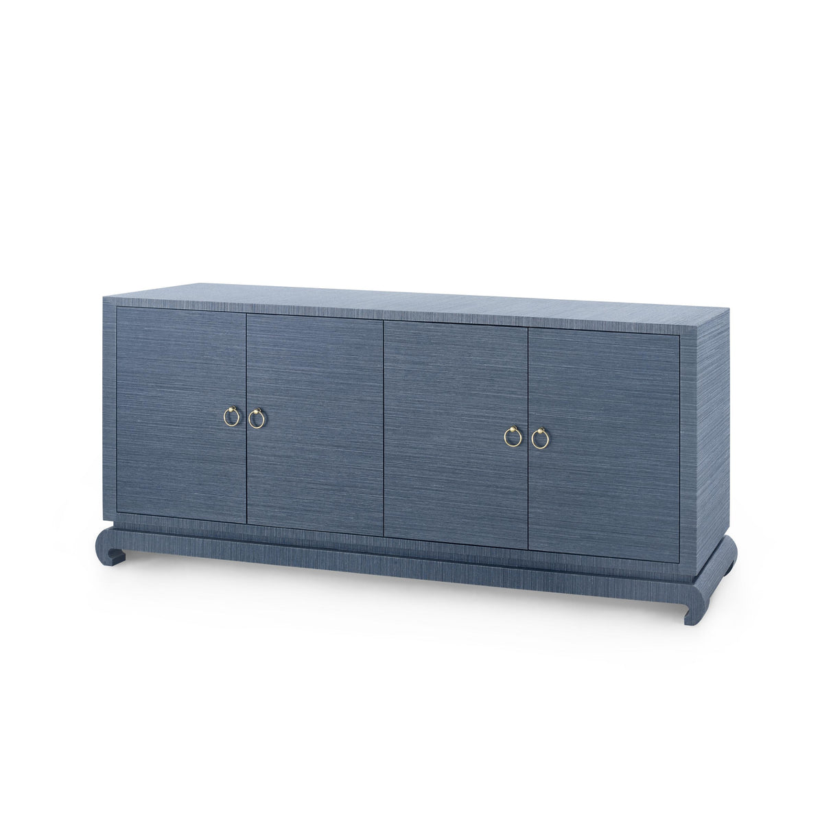 Villa & House Navy Blue Meredith Extra Large 4-Door Cabinet