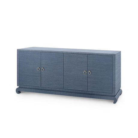 Villa & House Navy Blue Meredith Extra Large 4-Door Cabinet