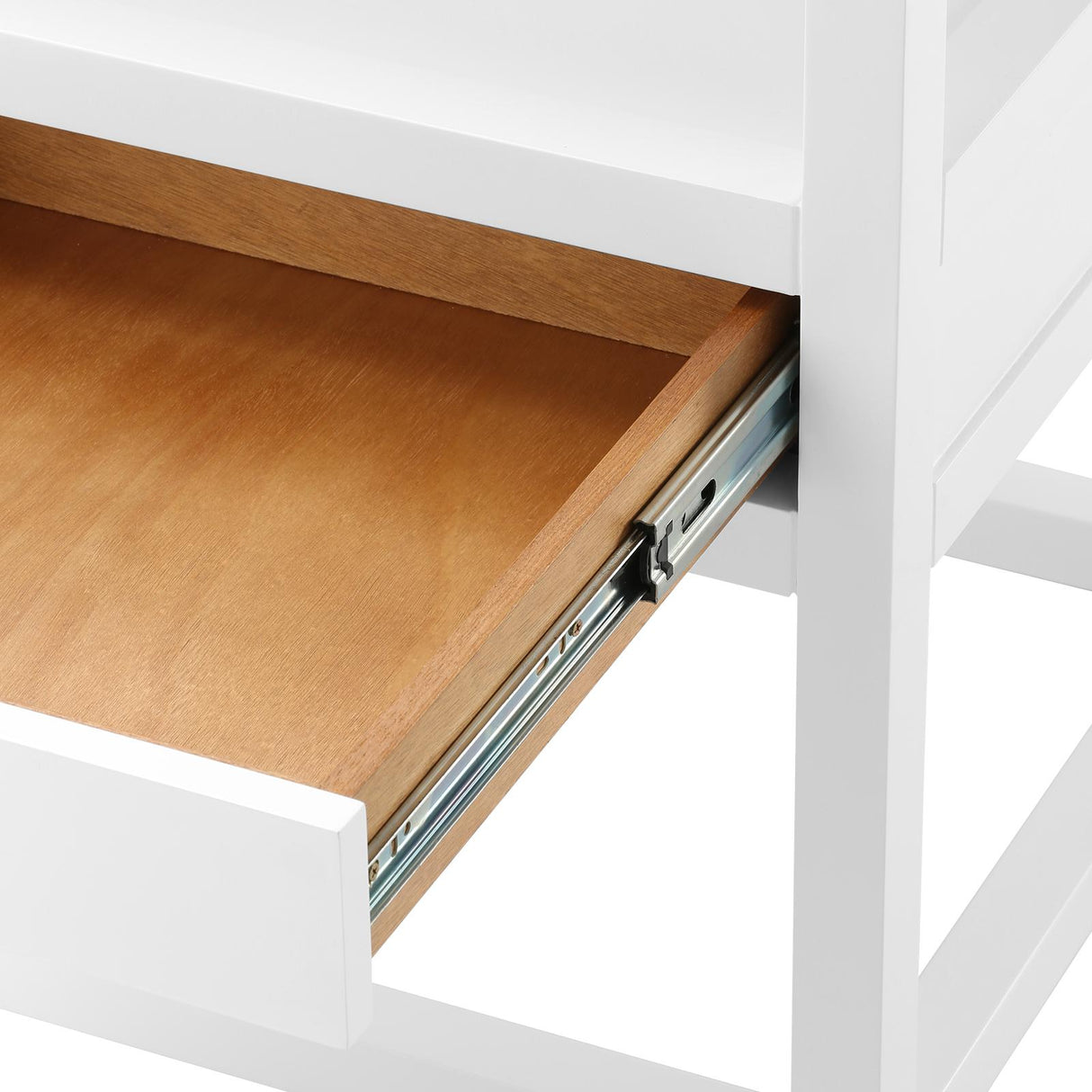 Villa & House White Pearl Newport 1-Drawer Side Table