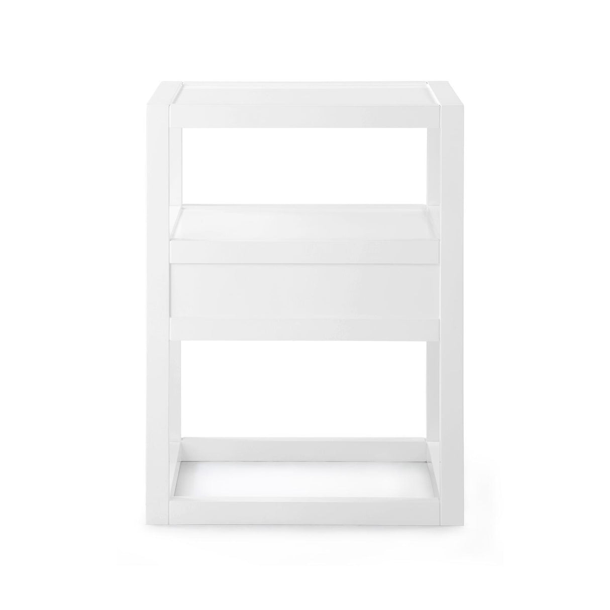 Villa & House White Pearl Newport 1-Drawer Side Table