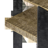 Villa & House Antique Brass and Dark Bronze Norman Console