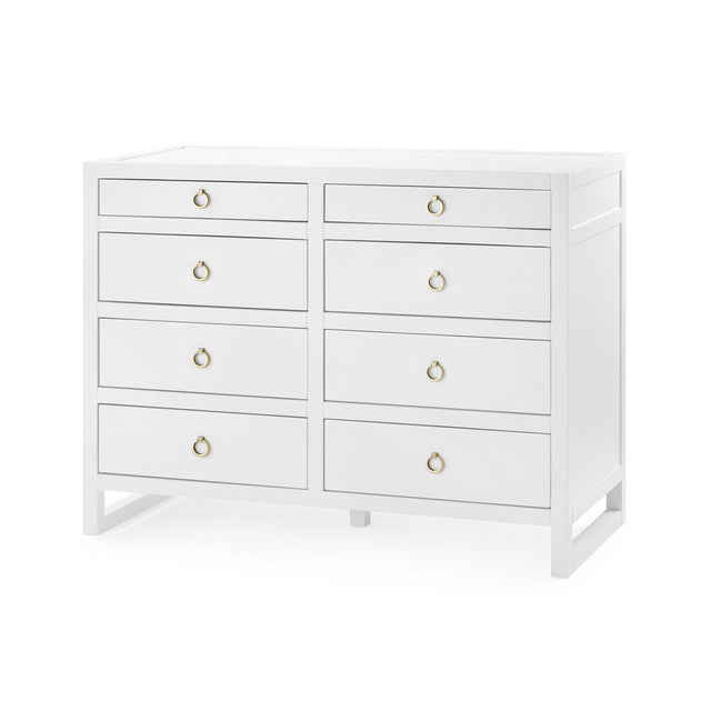 Villa & House White Pearl Newton Large 8-Drawer