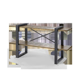 Villa & House Antique Brass and Dark Bronze Odeon Low Shelf