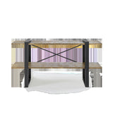 Villa & House Antique Brass and Dark Bronze Odeon Low Shelf