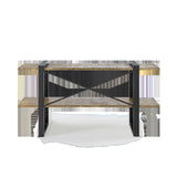 Villa & House Antique Brass and Dark Bronze Odeon Low Shelf