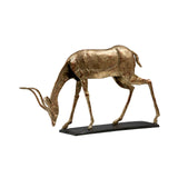 Villa & House Gold Leaf Oryx Curved Horn Statue