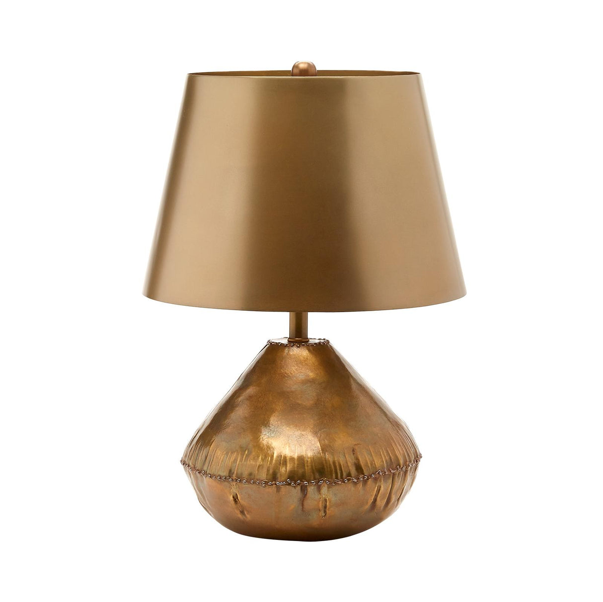 Villa & House Antique Brass Penny Lamp with Shade