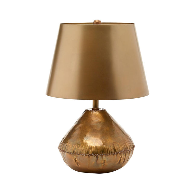 Villa & House Antique Brass Penny Lamp with Shade