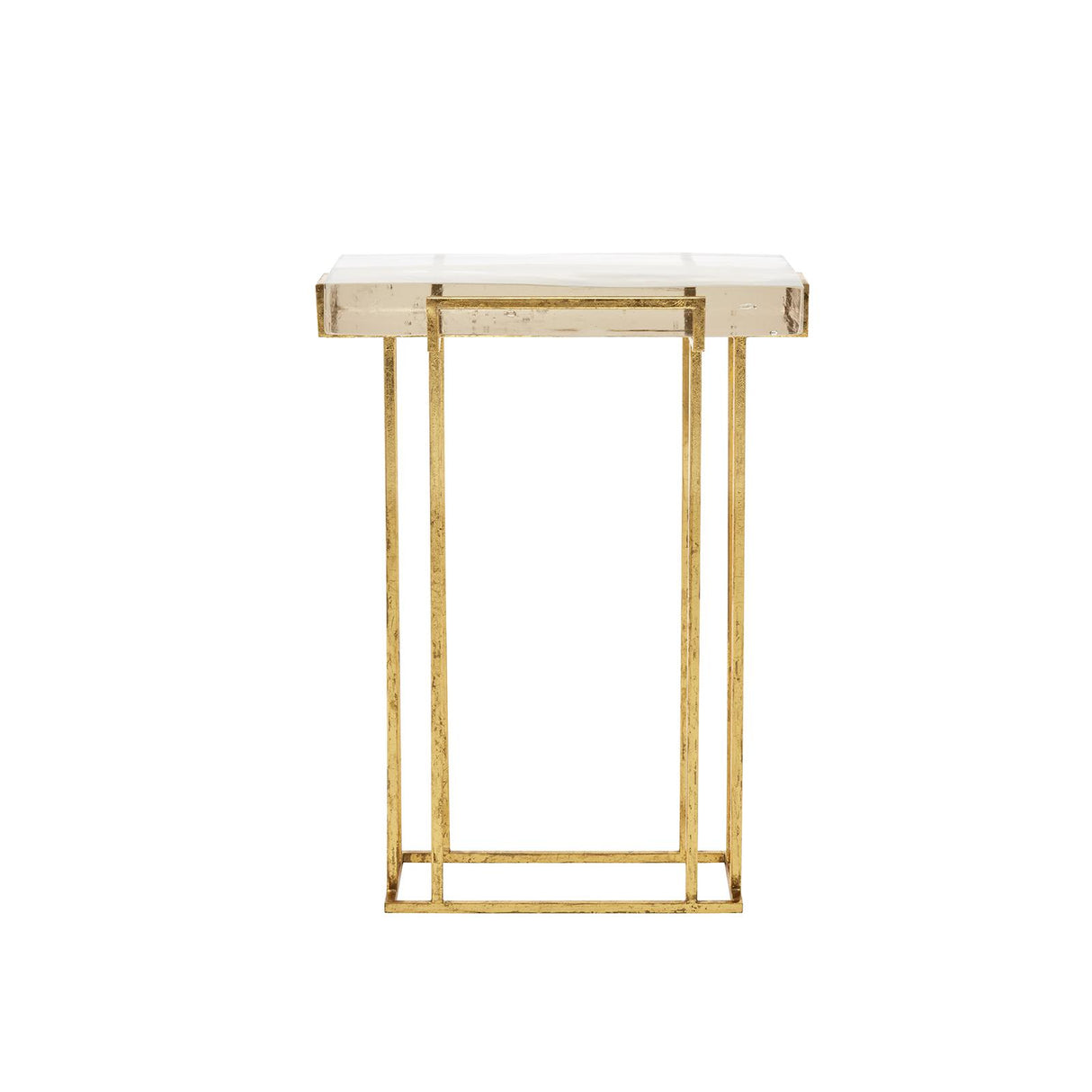 Villa & House Gold Leaf Prism Side Table