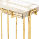 Villa & House Gold Leaf Prism Side Table