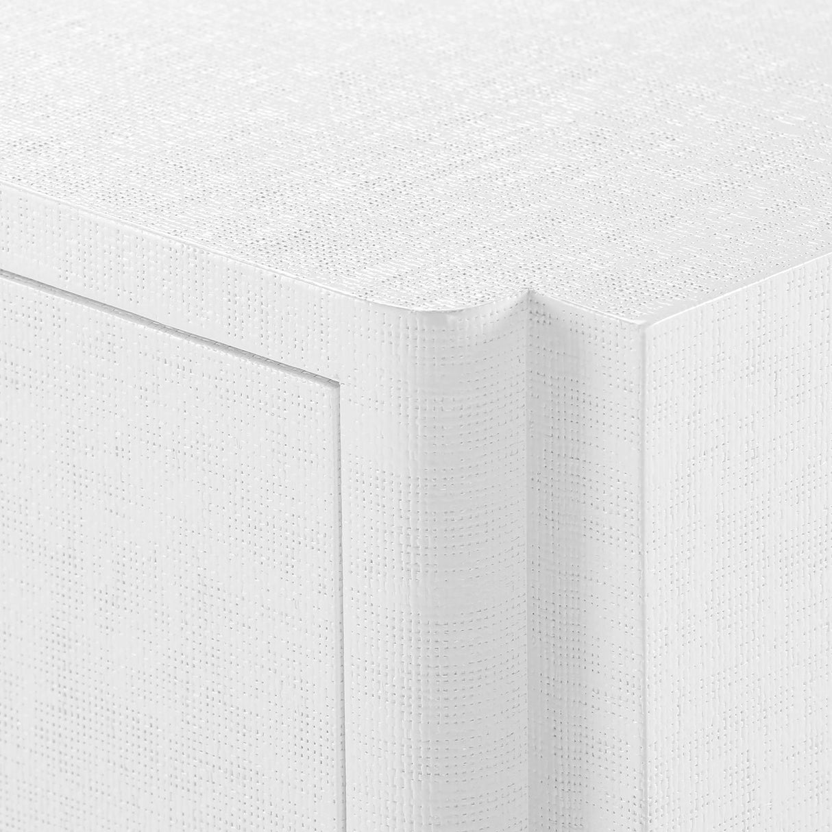 Villa & House Chiffon White Pavel 3-Drawer Side Table