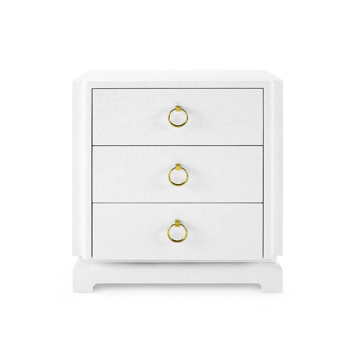 Villa & House Chiffon White Pavel 3-Drawer Side Table