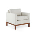 Villa & House Kingston Warm White Rachel Club Chair,Kingston Warm White,Sable Finish