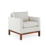 Villa & House Kingston Warm White Rachel Club Chair,Kingston Warm White,Sable Finish