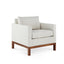 Villa & House Kingston Warm White Rachel Club Chair,Kingston Warm White,Almond Finish