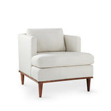 Villa & House Kingston Warm White Rhoe Club Chair,Kingston Warm White,Fruitwood Finish