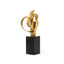 Villa & House Gold Leaf Ribbon Statue