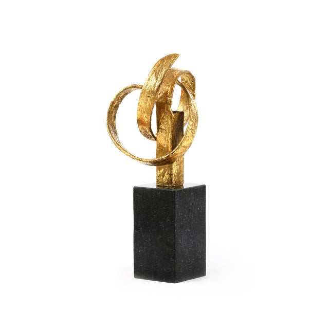 Villa & House Gold Leaf Ribbon Statue