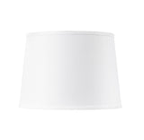 Villa & House White Shade 14-inch White Linen, with Nickel