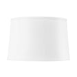 Villa & House White Shade 17-inch White Linen, with Nickel