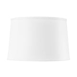Villa & House White Shade 17-inch White Linen, with Nickel