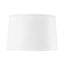 Villa & House White Shade 17-inch White Linen, with Nickel