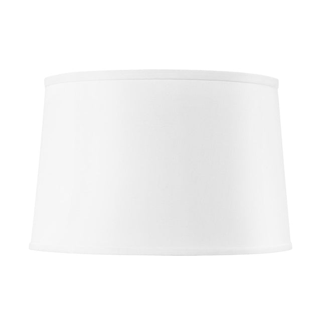 Villa & House White Shade 17-inch White Linen, with Nickel
