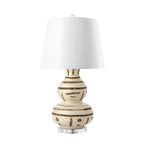 Villa & House Ivory and Brown Shino Lamp Without Shade