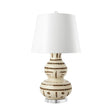 Villa & House Ivory and Brown Shino Lamp Without Shade