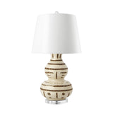 Villa & House Ivory and Brown Shino Lamp Without Shade