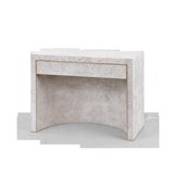Villa & House Light Gray Burl Sloane 1-Drawer Side Table