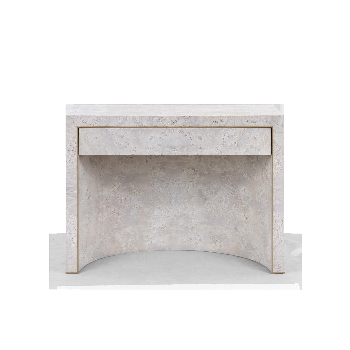 Villa & House Light Gray Burl Sloane 1-Drawer Side Table