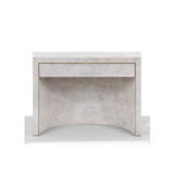 Villa & House Light Gray Burl Sloane 1-Drawer Side Table